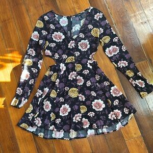 Forever 21 Long Sleeve Flower Dress